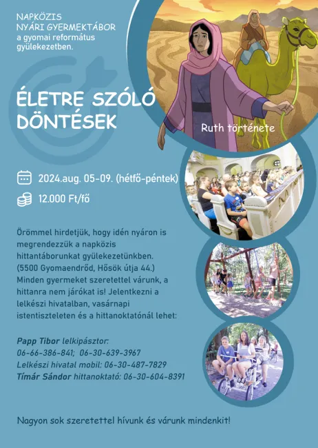 életre szóló döntések - gyermektábor